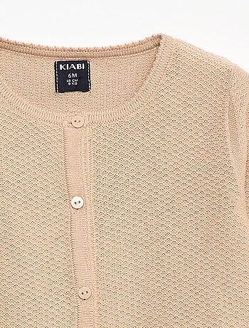 Gilet en maille fine jauge uni