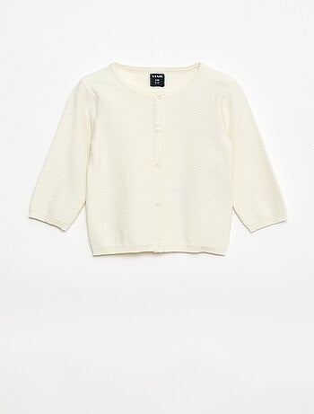 Gilet en maille fine jauge uni