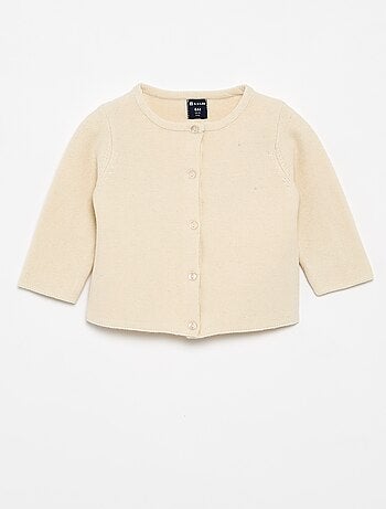 Gilet en maille fine jauge uni