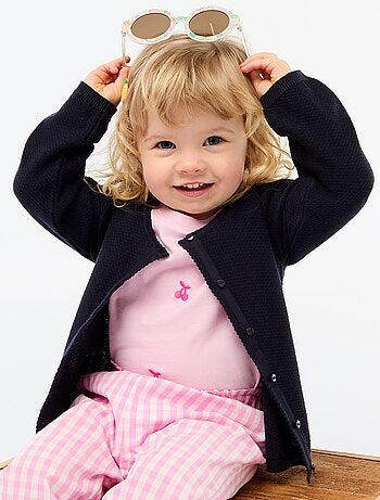 Gilet en maille fine jauge uni