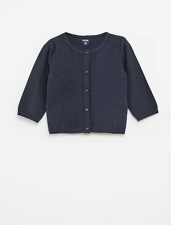 Gilet en maille fine jauge uni