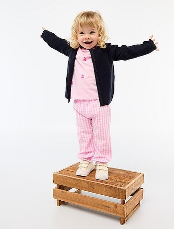 Gilet en maille fine jauge uni