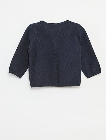 Gilet en maille fine jauge uni