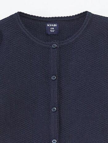 Gilet en maille fine jauge uni