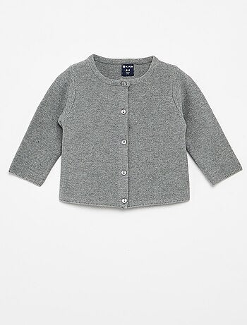 Gilet en maille fine jauge uni