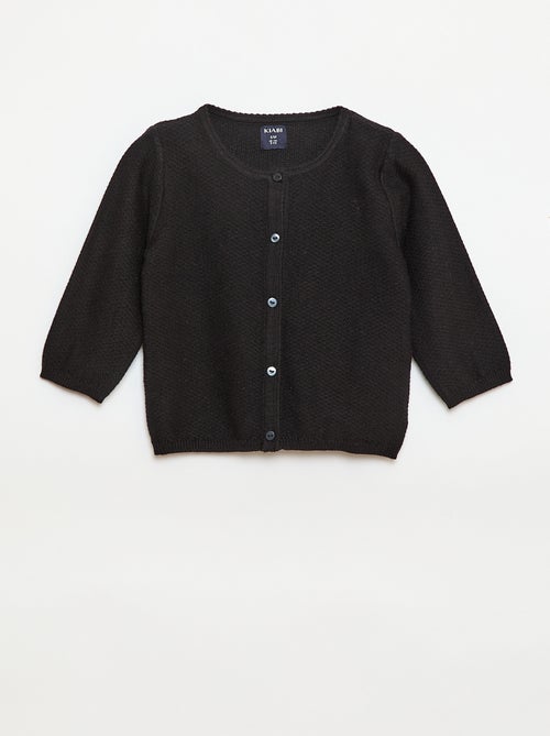 Gilet en maille fine jauge uni - Kiabi