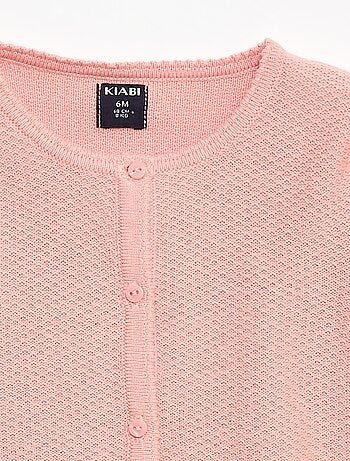 Gilet en maille fine jauge uni