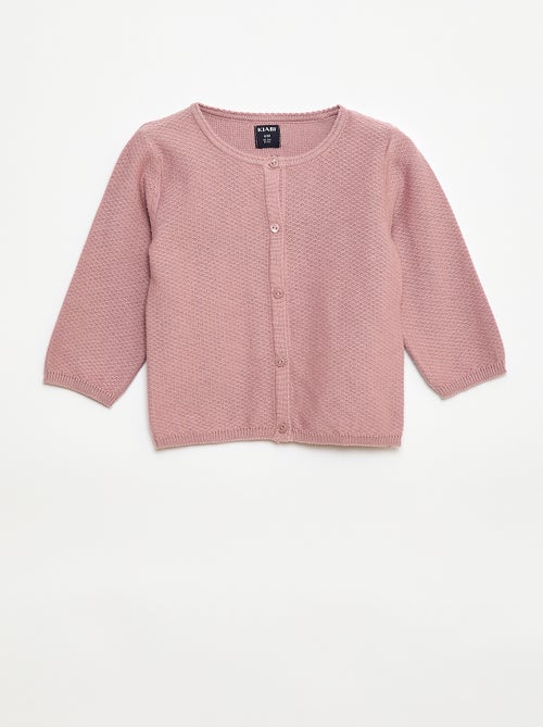 Gilet en maille fine jauge uni - Kiabi