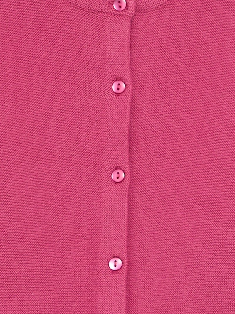 Gilet en maille fine jauge uni Violet - Kiabi