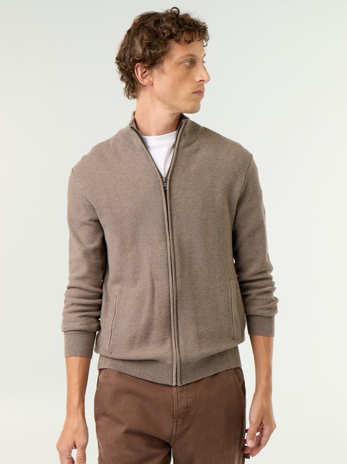 Gilet en maille fine jauge zippé - Kiabi Gilet en maille fine jauge zippé - Kiabi