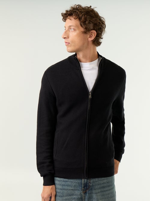 Gilet en maille fine jauge zippé - Kiabi Gilet en maille fine jauge zippé - Kiabi