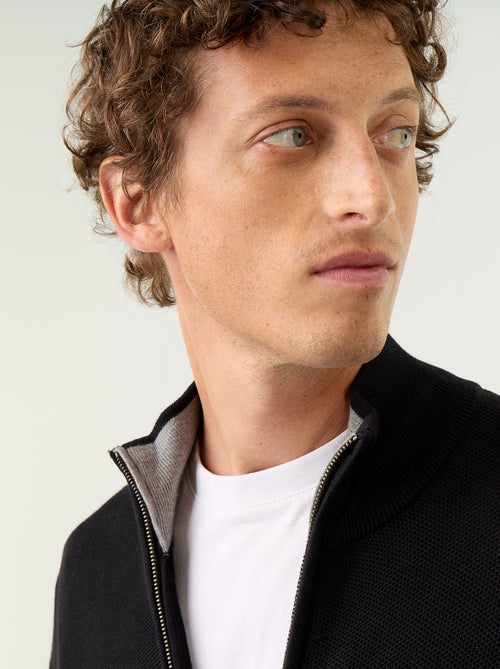 Gilet en maille fine jauge zippé - Kiabi Gilet en maille fine jauge zippé - Kiabi