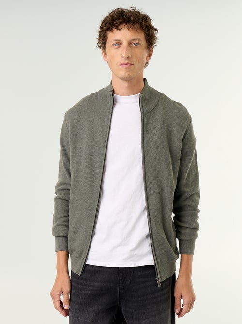 Gilet en maille fine jauge zippé - Kiabi Gilet en maille fine jauge zippé - Kiabi