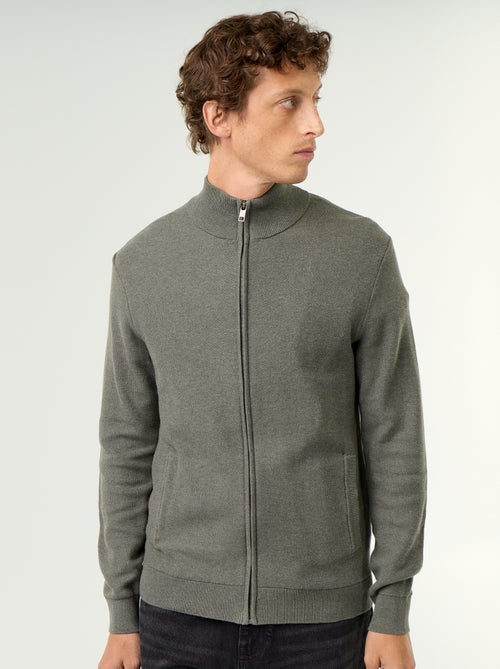 Gilet en maille fine jauge zippé - Kiabi Gilet en maille fine jauge zippé - Kiabi