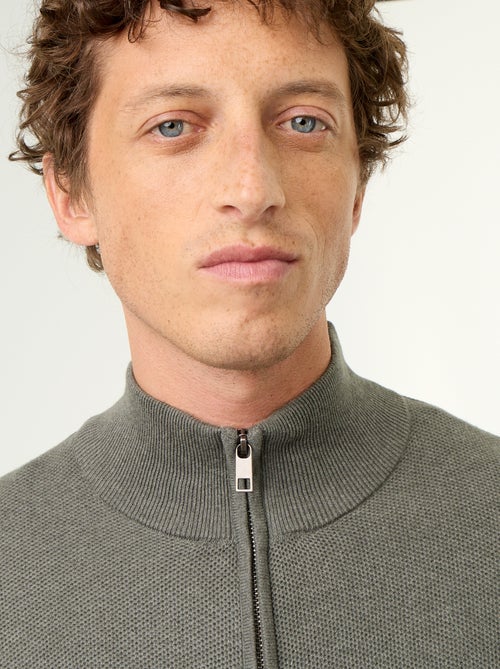 Gilet en maille fine jauge zippé - Kiabi Gilet en maille fine jauge zippé - Kiabi