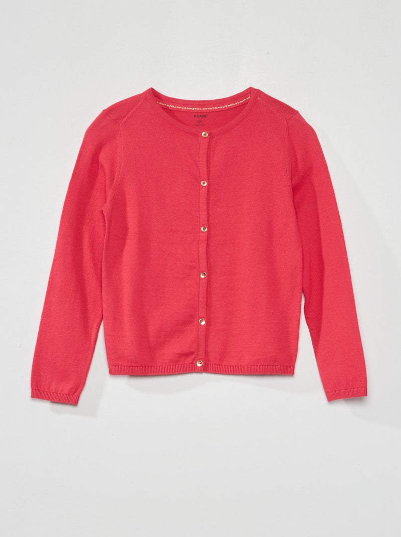 Gilet en maille fine Rose - Kiabi