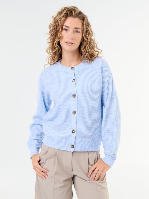 Gilet en maille grosse jauge - Kiabi