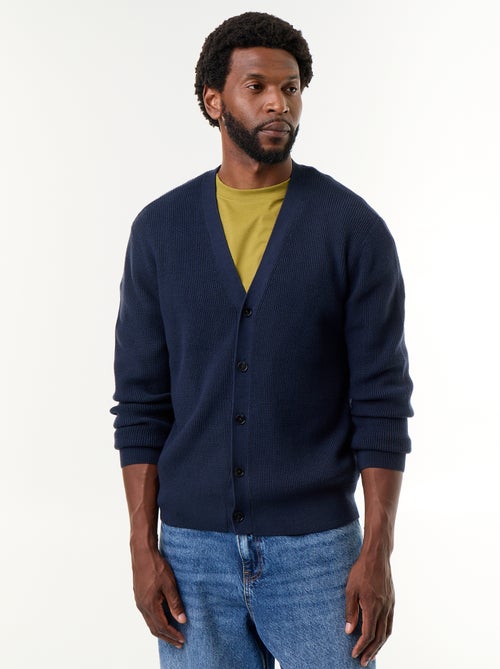Gilet en maille grosse jauge - Kiabi