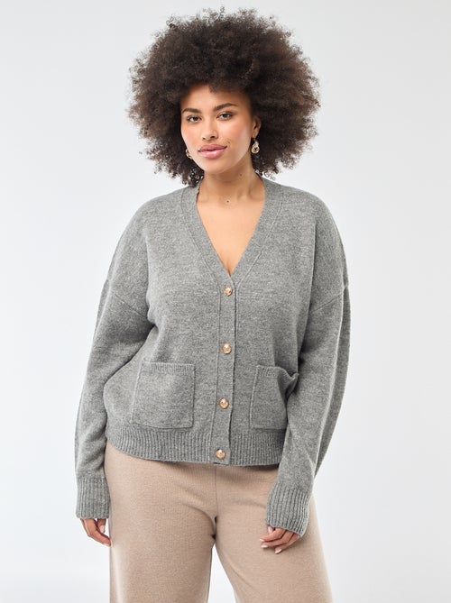 Gilet en maille grosse jauge - Kiabi