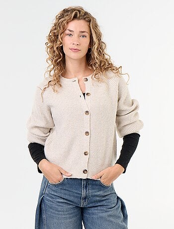 Gilet en maille grosse jauge