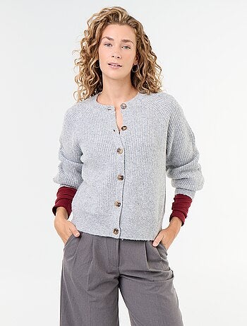 Gilet en maille grosse jauge