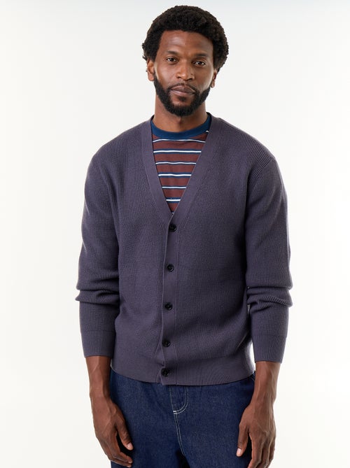 Gilet en maille grosse jauge - Kiabi