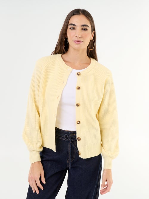 Gilet en maille grosse jauge - Kiabi