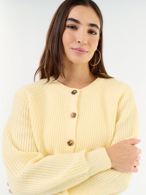 Gilet en maille grosse jauge - Kiabi