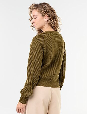 Gilet en maille grosse jauge