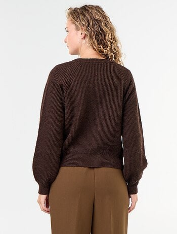 Gilet en maille grosse jauge