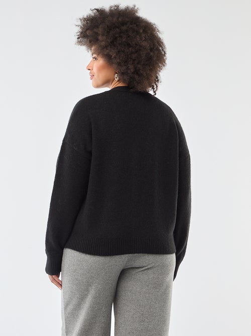 Gilet en maille grosse jauge - Kiabi