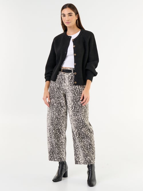 Gilet en maille grosse jauge - Kiabi
