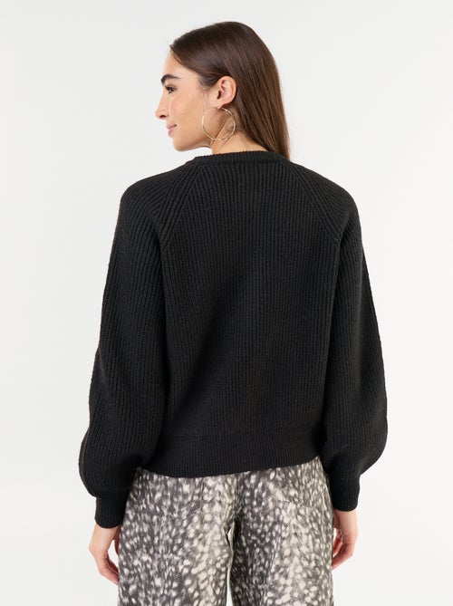 Gilet en maille grosse jauge - Kiabi