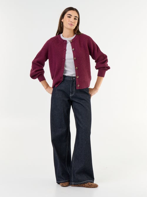Gilet en maille grosse jauge - Kiabi