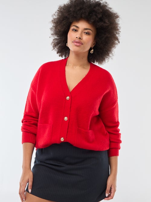 Gilet en maille grosse jauge - Kiabi