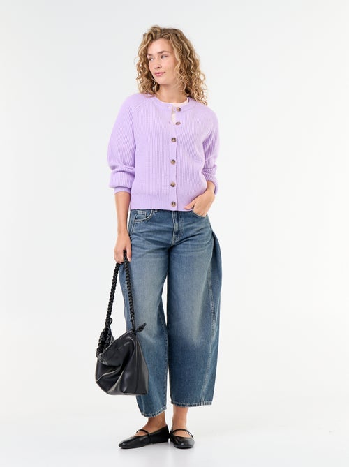 Gilet en maille grosse jauge - Kiabi