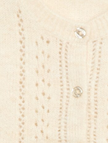 Gilet en maille pointelle