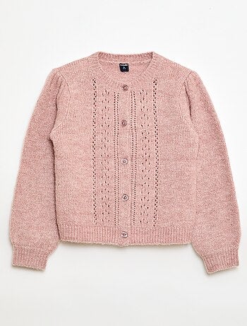 Gilet en maille pointelle