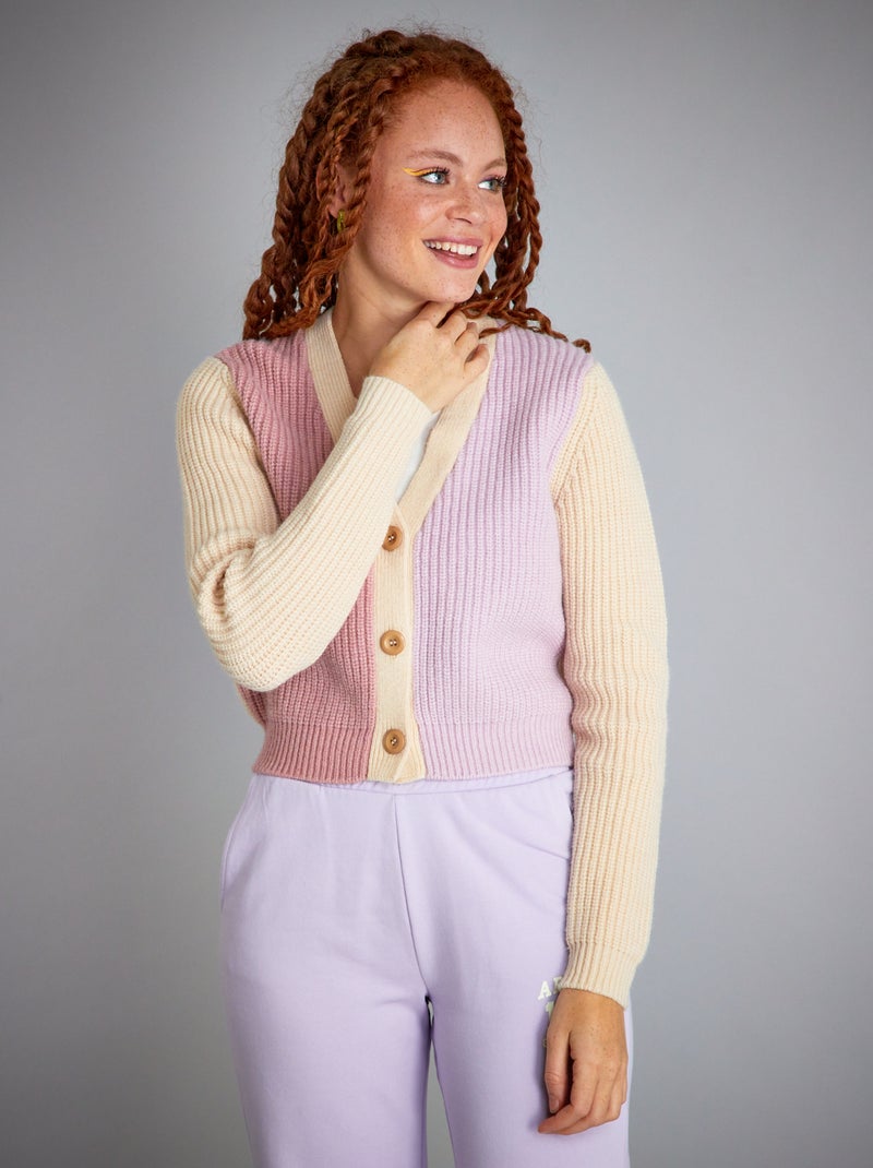 Haut En Tricot Violet/Prune Honors - Manches Courtes, Taille L/1X (Occasion Très Bon État)