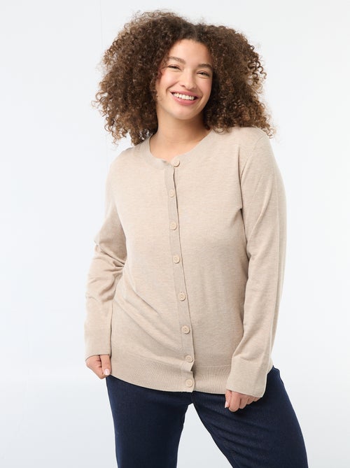 Gilet en maille uni - Kiabi