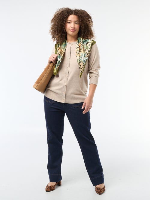 Gilet en maille uni - Kiabi