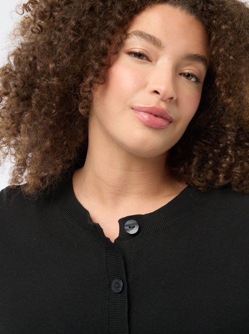 Gilet en maille uni - Kiabi