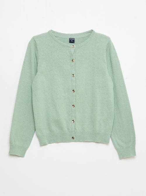 Gilet en maille unie - Kiabi