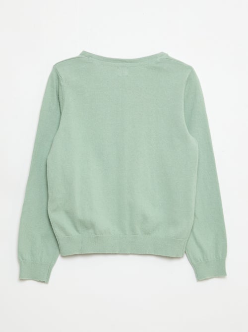 Gilet en maille unie - Kiabi