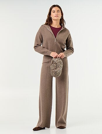 Gilet en matière ottoman à capuche