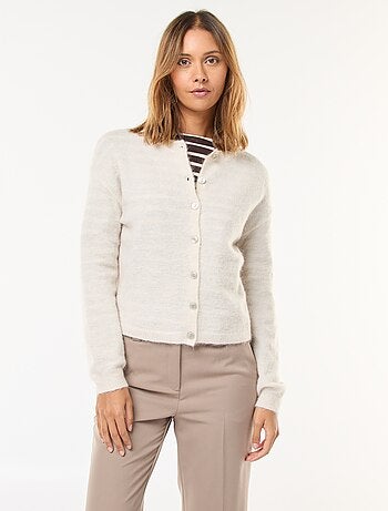 Gilet en mohair et laine mélangé