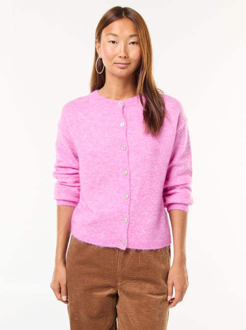 Gilet en mohair et laine mélangé - Kiabi
