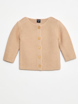 Gilet en point mousse