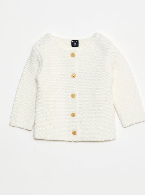 Gilet en point mousse - Kiabi