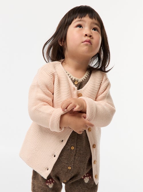 Gilet en point mousse - Kiabi